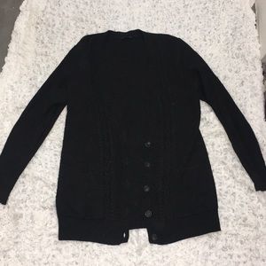 American Eagle Dark Grey Button Down Sweater